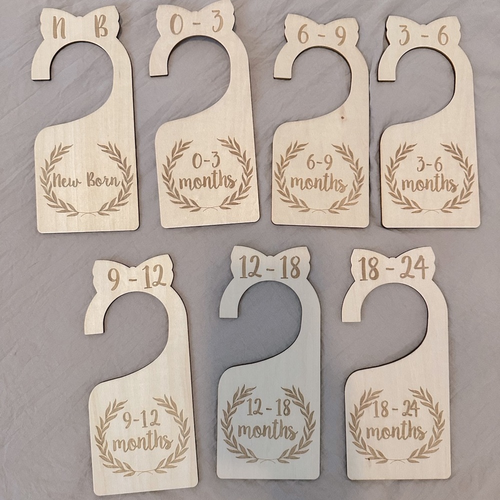 Wooden Baby Closet Dividers  Newborn to 18-24month